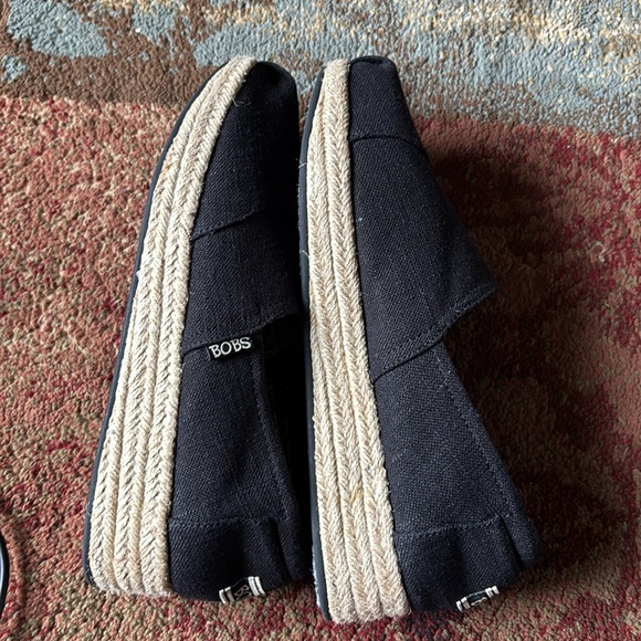 Bobs From Skechers Memory Foam Arch Pillow Black Slip On Flatform Shoe Sz 9 - Picture 6 of 8